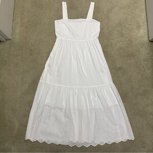 Uniqlo White Eyelet Maxi Dress